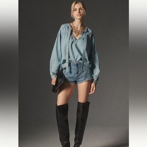 Pilcro low rise micro shorts